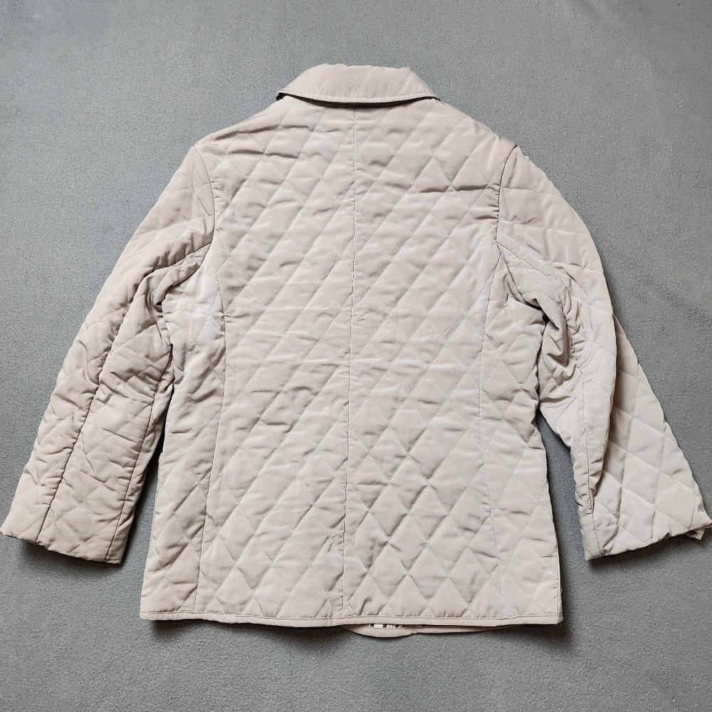 Quilted Jacket Fall / Spring Chore Style Quilted Jacket Petite Sz 7/8 - Picture 3 of 12